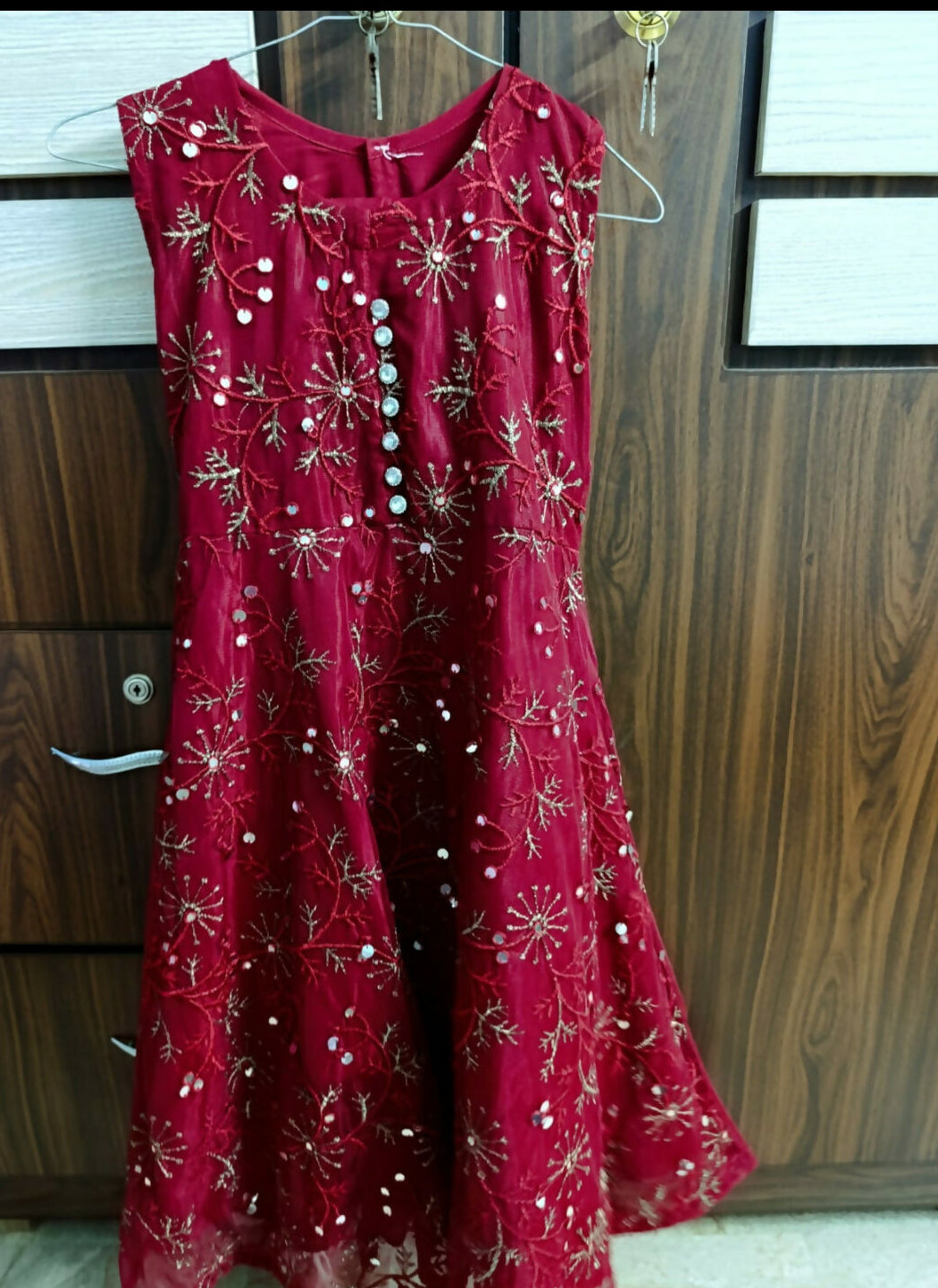 Maroon Maxi | Kids | Girls Skirts & Dresses | Size: 8 to 10 Yrs | Worn Once