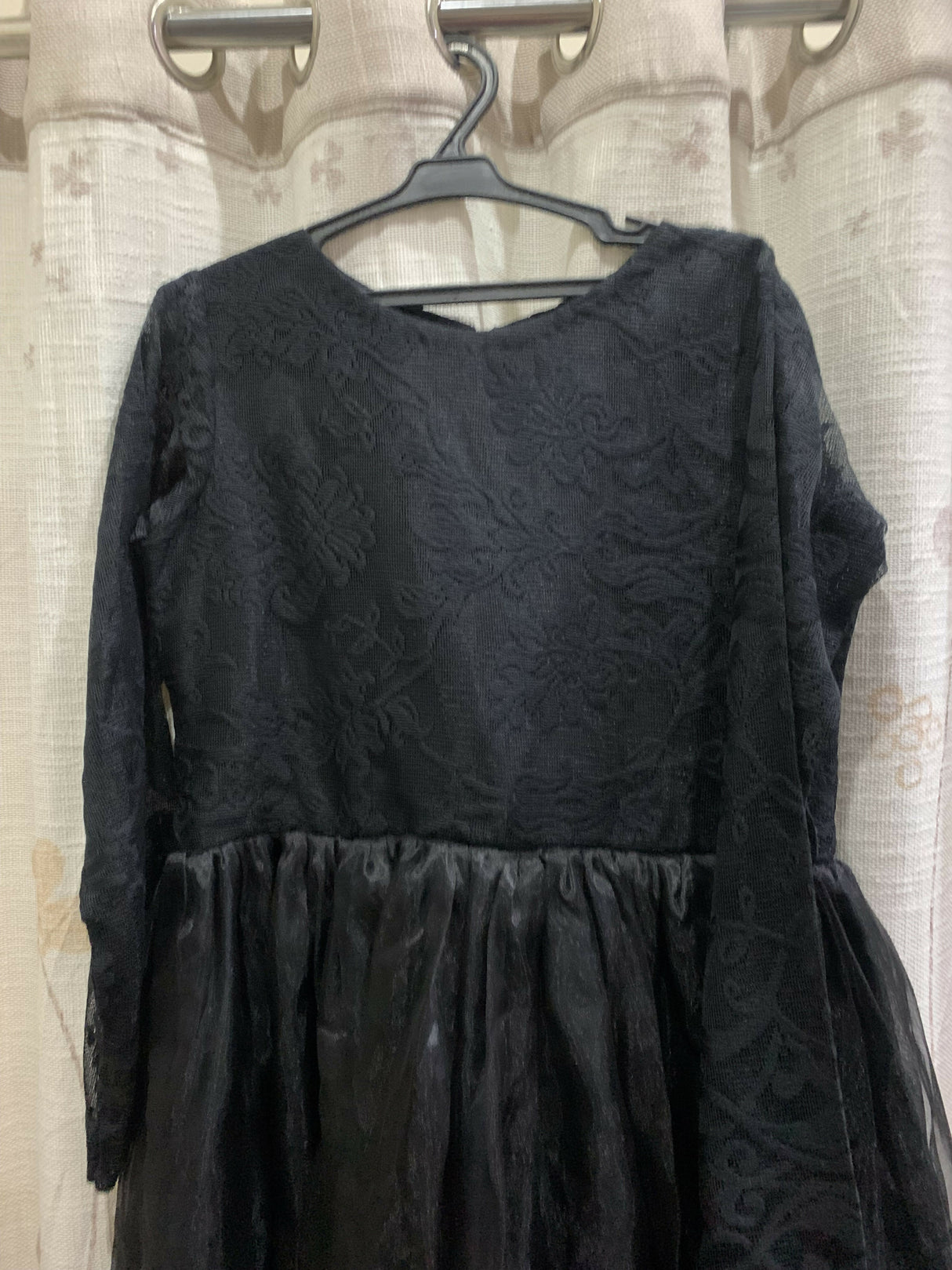 Black Organza Maxi | Women Frocks & Maxis | Medium | Preloved