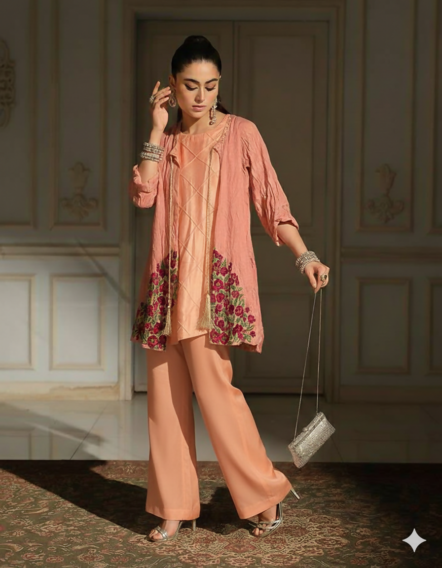 3PC Fancy Dress | Women Locally Made Formals | Large | Preloved