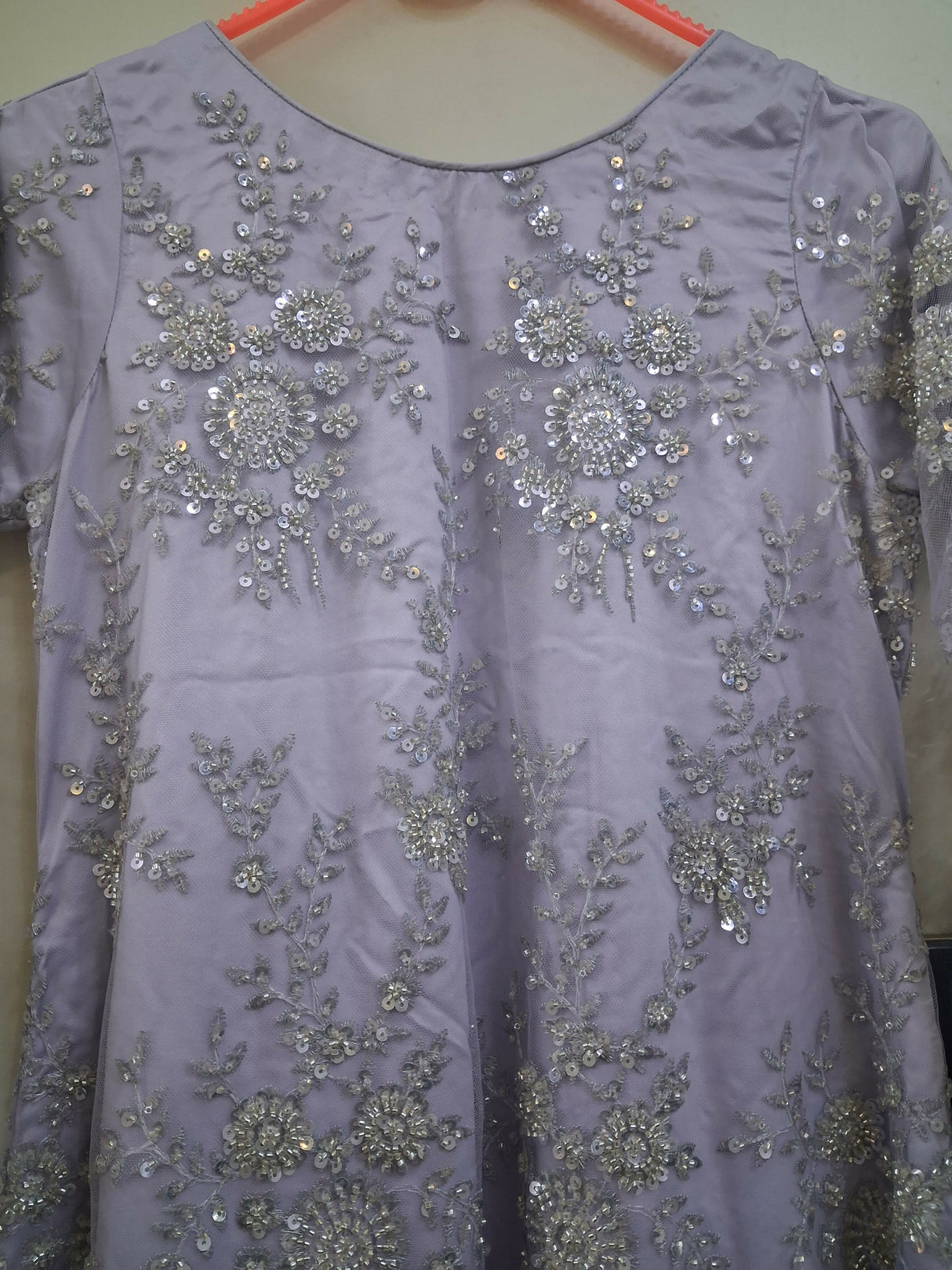 Lilac Embroidered Maxi | Women Frocks & Maxis | Small | Preloved
