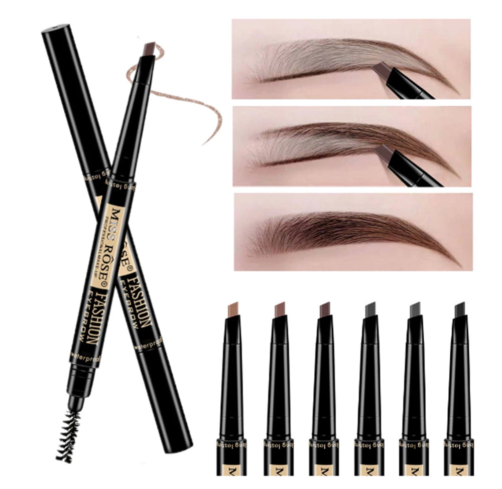 Buy Miss Rose 2 in 1 Double Head Long Lasting Waterproof Eye Brow Pencil & Brush in Pakistan