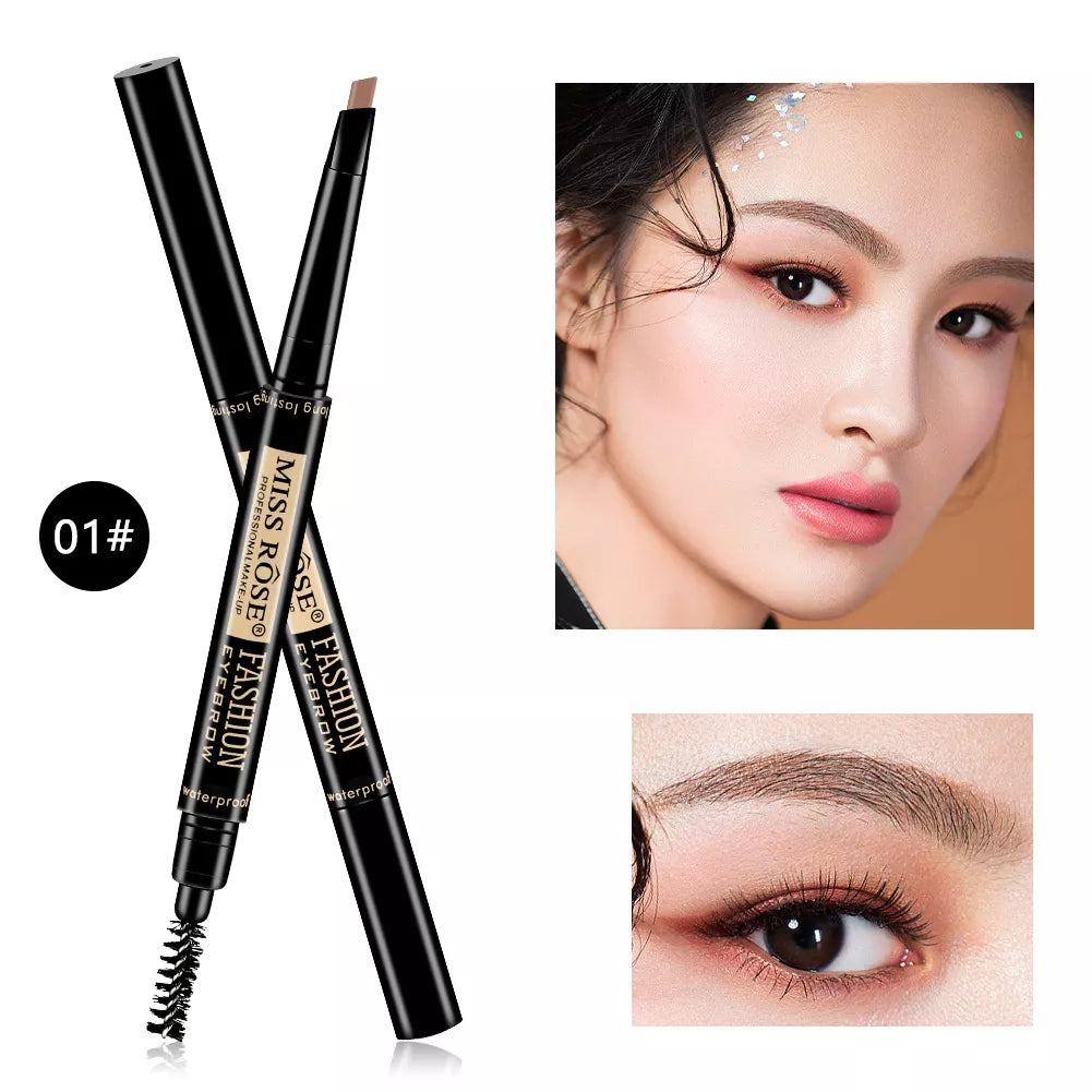 Buy Miss Rose 2 in 1 Double Head Long Lasting Waterproof Eye Brow Pencil & Brush in Pakistan
