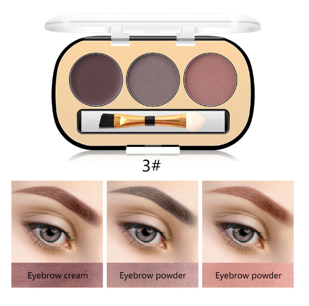 Buy Miss Rose 3 Color Long Lasting Waterproof Eyebrow Powder in Pakistan