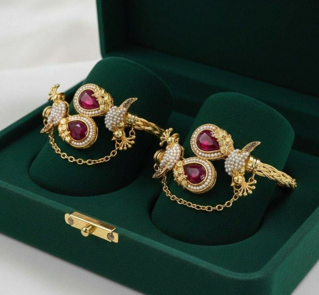 Tear/Pearl Peacock Bangles Set-00212 | Women Jewelry | Bangles/Bracelets | Brand New
