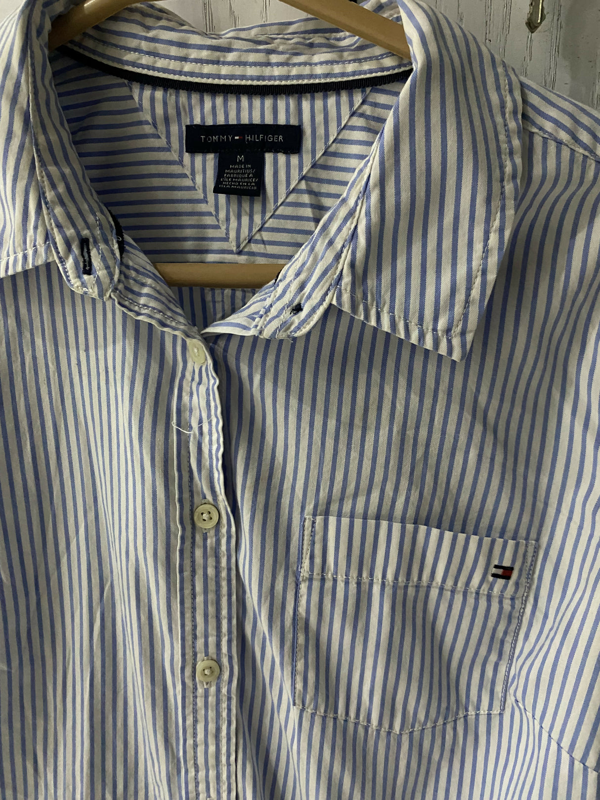 Tommy Hilfiger | Women Tops & Shirts | Medium | Blue & White | Preloved