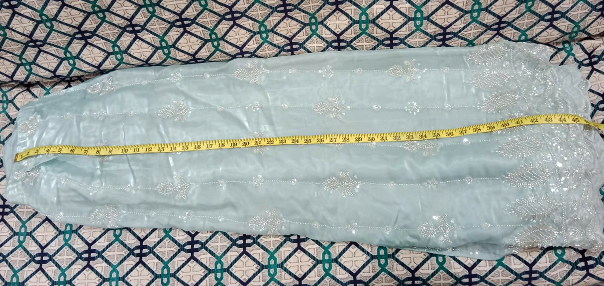 Ocean Blue Saree | Women Locally Made Formals | Sarees | Medium | Worn Once