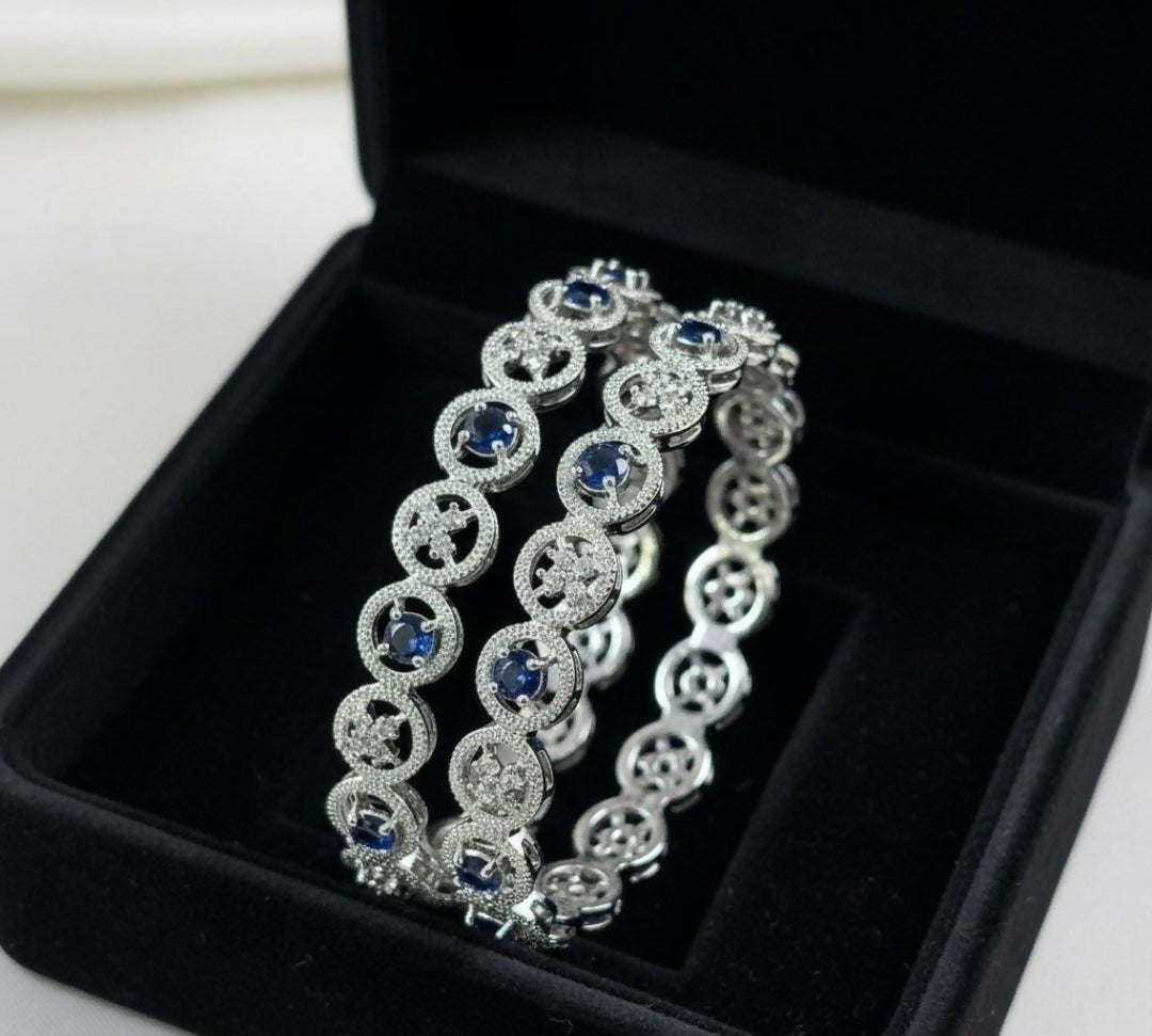 Round Flower Stone Bangle Set-00002 | Women Jewelry | Bangles/Bracelets | Brand New