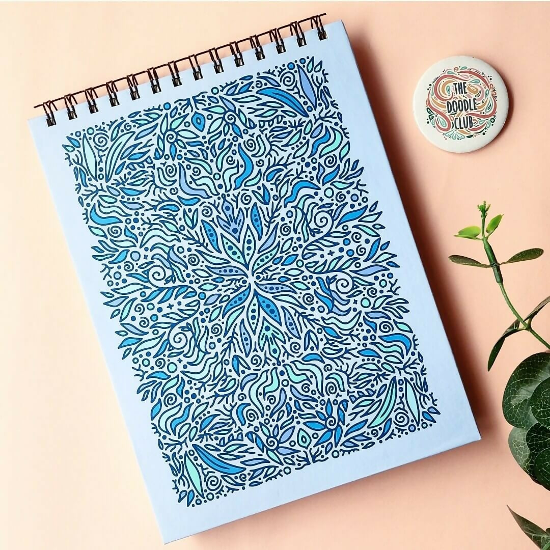 Leaves Doodle Periwinkle Sketchbook | For Your Home | Books | New