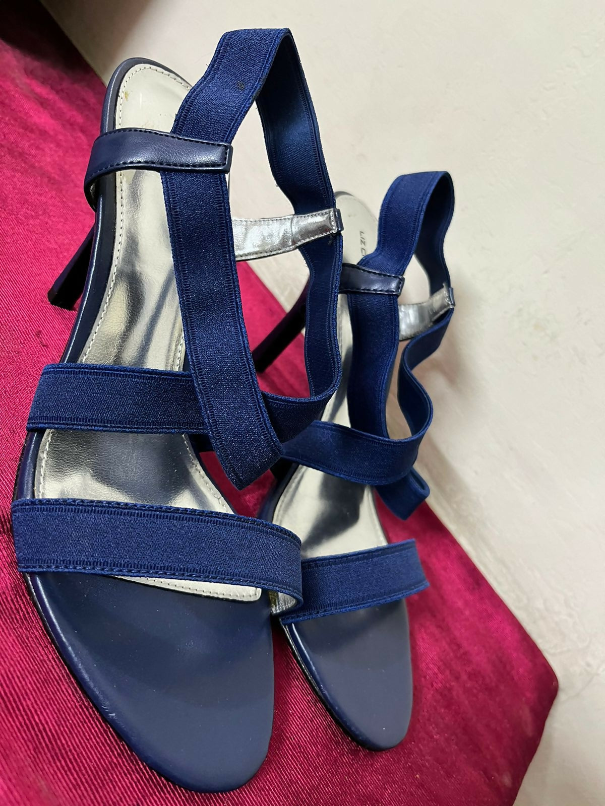 Liz Claiborne (USA) | Blue Heels with Elastic Straps | Women Shoes | Size: 8 | New