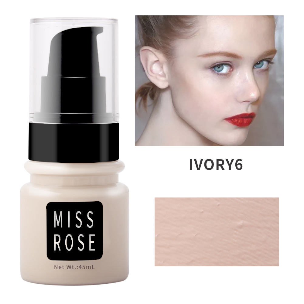 Buy Miss Rose Concealer Liquid Foundation Matte Oil Control Isolation Foundation Cream Moisturizing Sweat Proof And Lasting 45 - Ml in Pakistan
