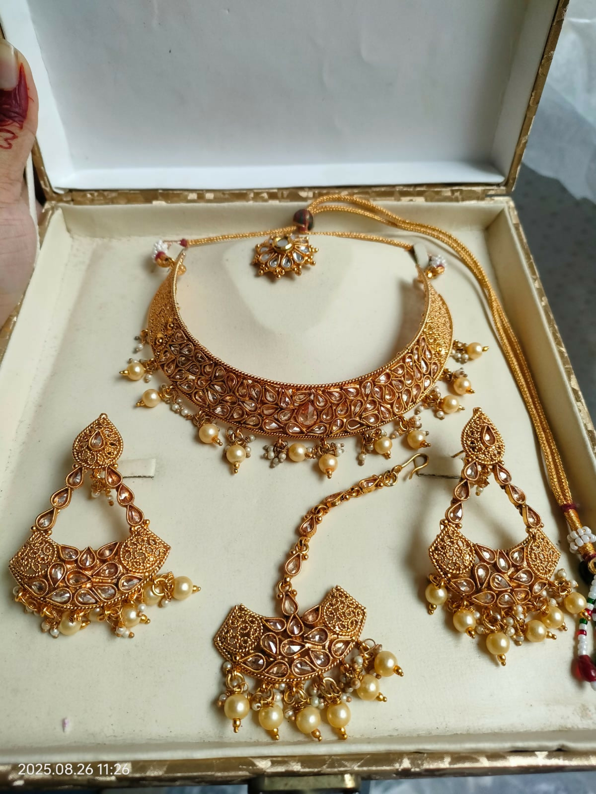 Kundun With Pearls | Women Jewelry | Wedding Jewelry & Sets | Worn Once