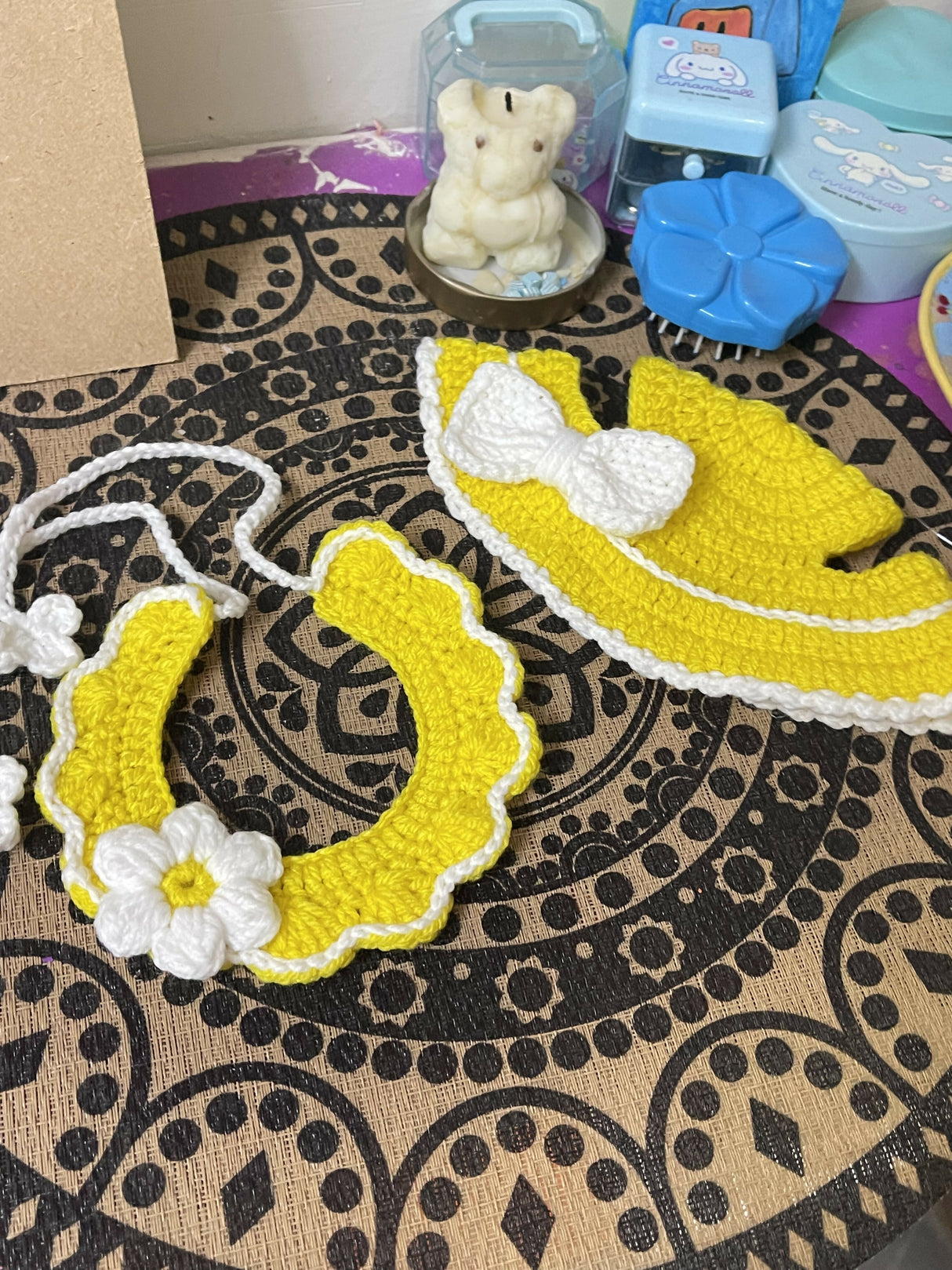 Copy of Cat Bonnet & Collar Set | Handmade | Small & Large | Brand New