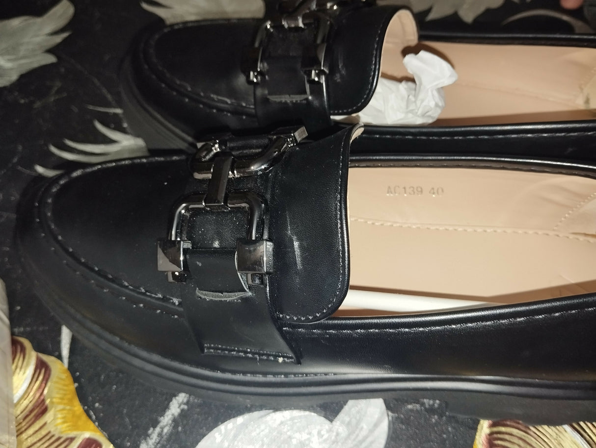 Almas | Black Loafers | Women Shoes | Casual Shoes | Size:41 | Brand New