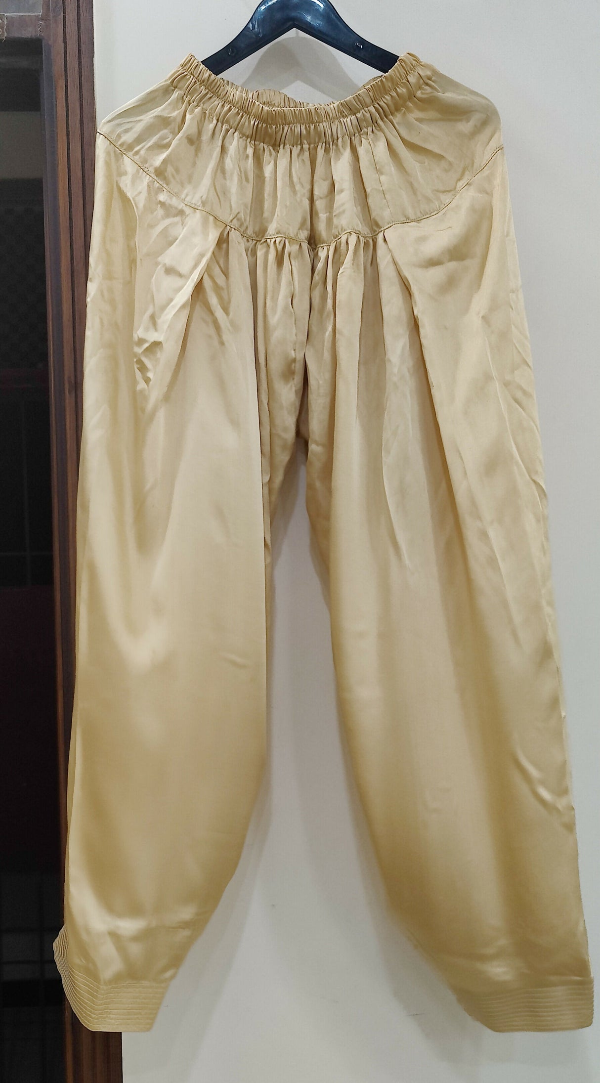 Golden 3PC Suit With Farshi Shalwar | Women Locally Made Kurta | Medium | New