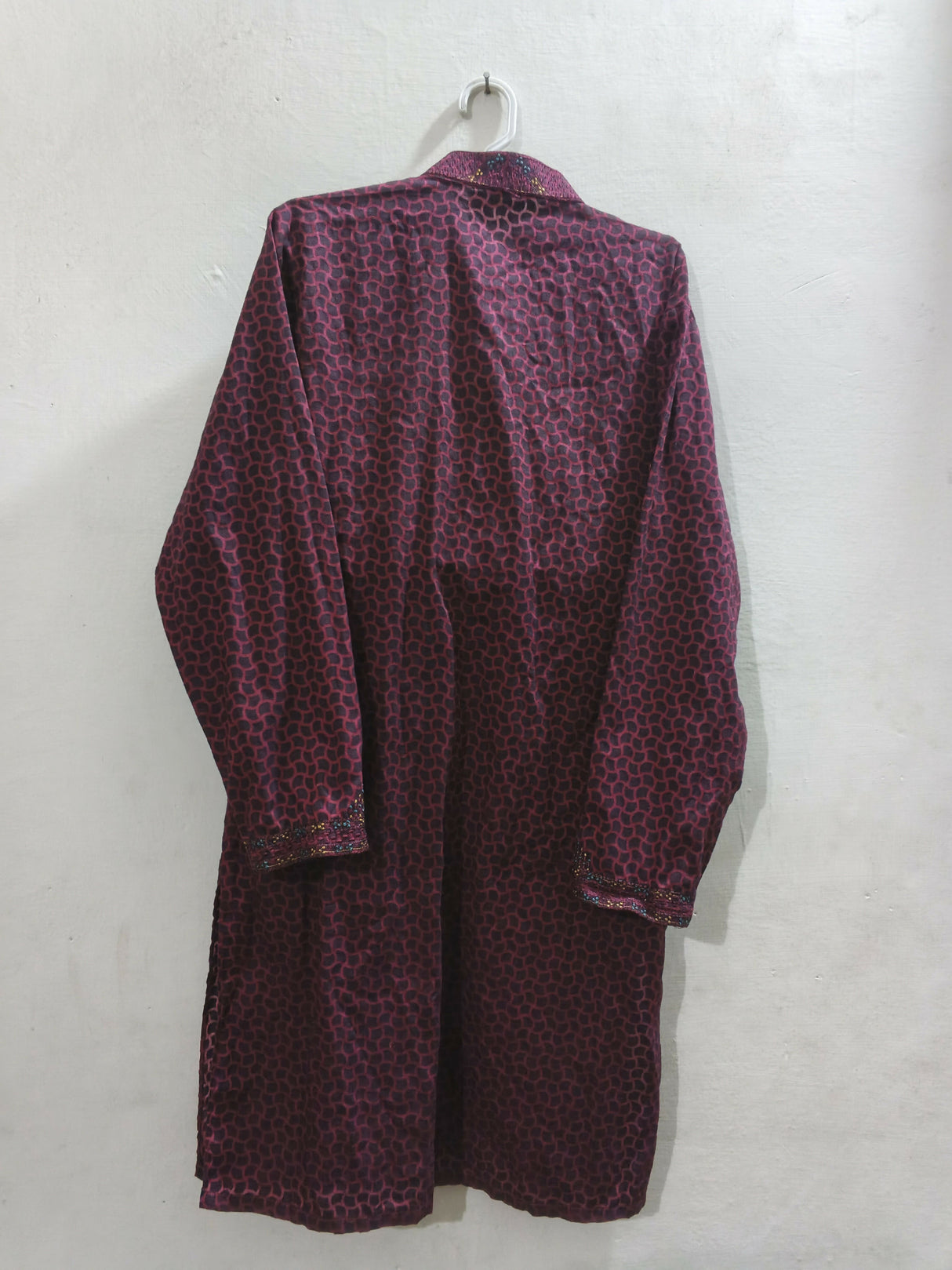 Boys Maroon Embroidered Kurta | Boys Shalwar Kameez | Size:28 | Worn Once