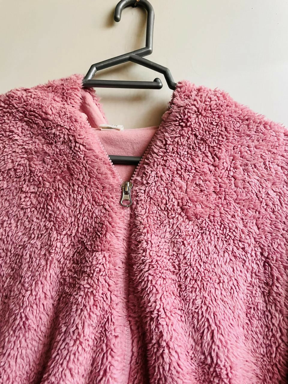 Cozy Blush Sherpa Hoodie | Women Tops & Shirts | Small | Worn Once