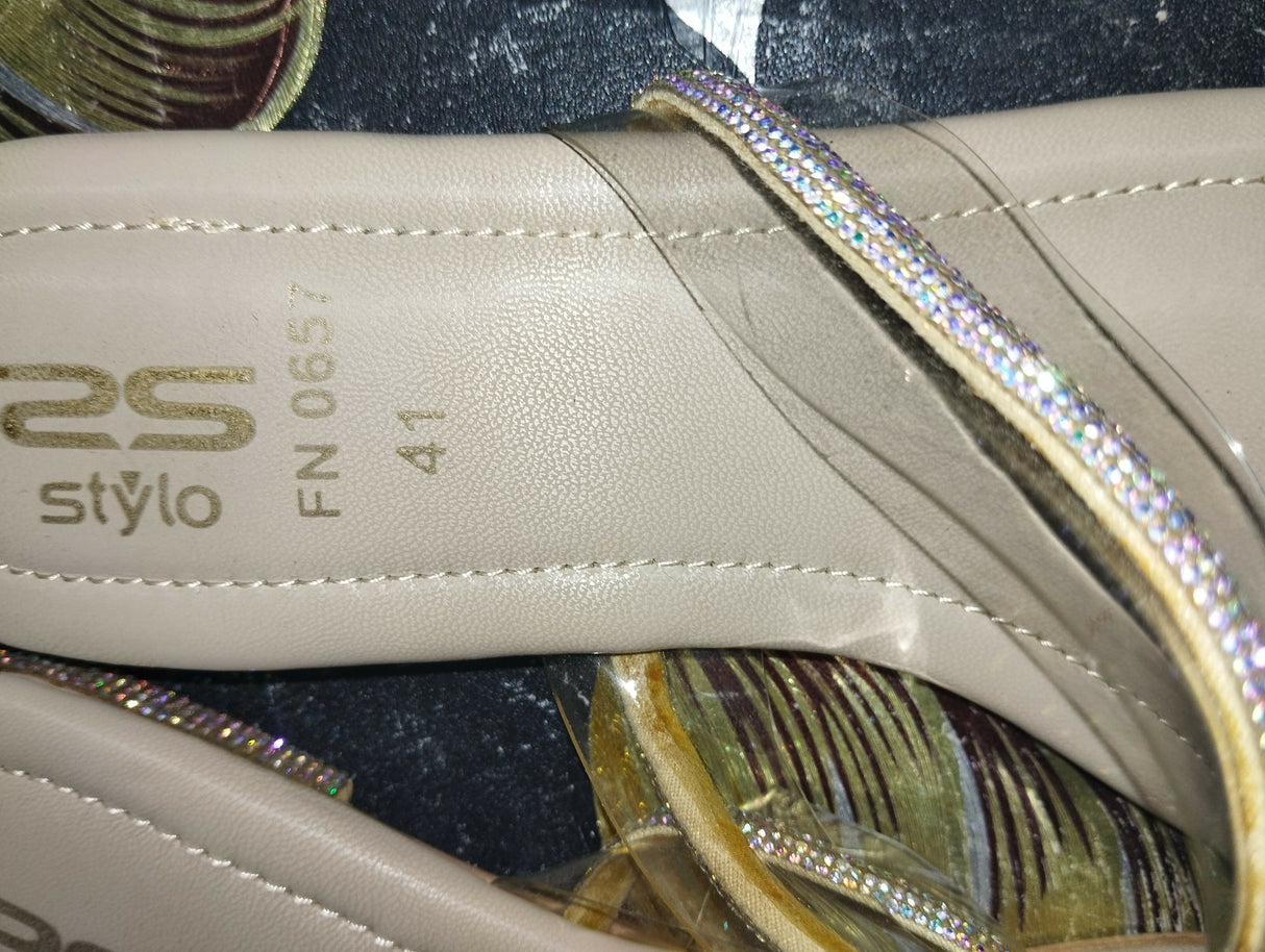 Stylo | Embellished Chappal | Sandals & Flats | Size:41 | Brand New