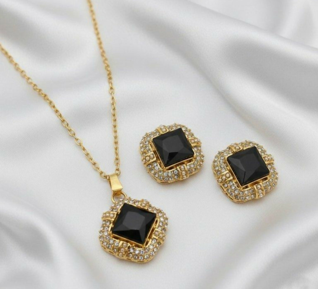 Square Pendant Set-00271 | Women Jewelry | Necklaces & Pendants | Casual jewelry sets | Brand New