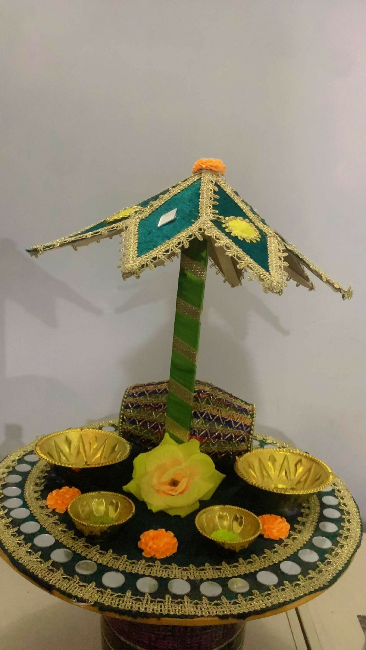 Mayon Rasam Thali Wedding props Fancy Mehndi Plate| Handmade | Decorative Mehndi Thali/Platter | Preloved