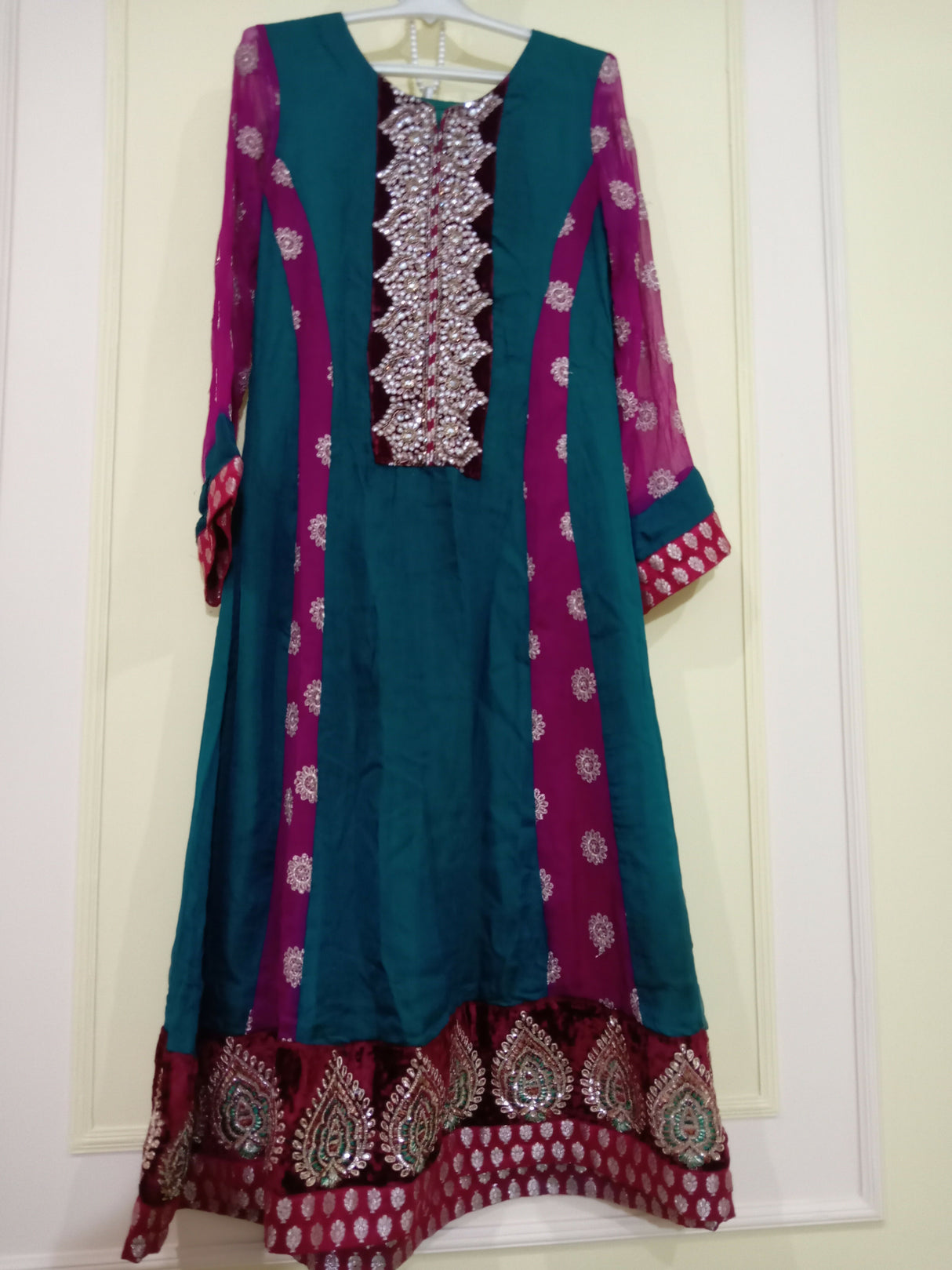 Stylish Frock 3 PC Suit | Women Locally Made Formals | Small | Preloved