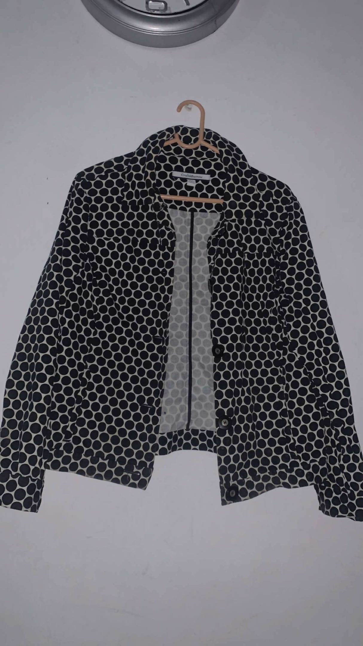 Winter Black & White Coat | Women Sweaters & Jackets | Medium | Preloved