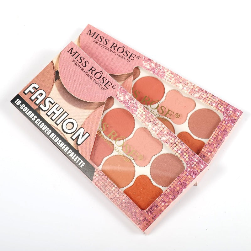 Buy Miss Rose 10-Colors Clover Blusher Palette in Pakistan