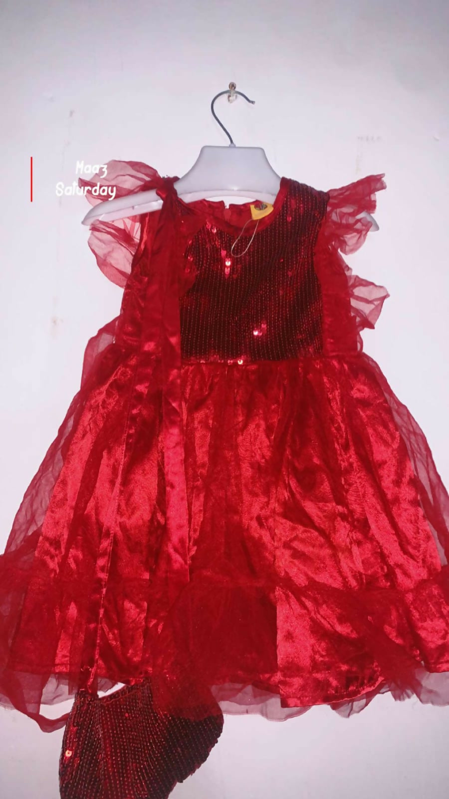 Bacha Party | Red Frock | Girls Skirts & Dresses | Size: 2 to 3 Yrs | Preloved