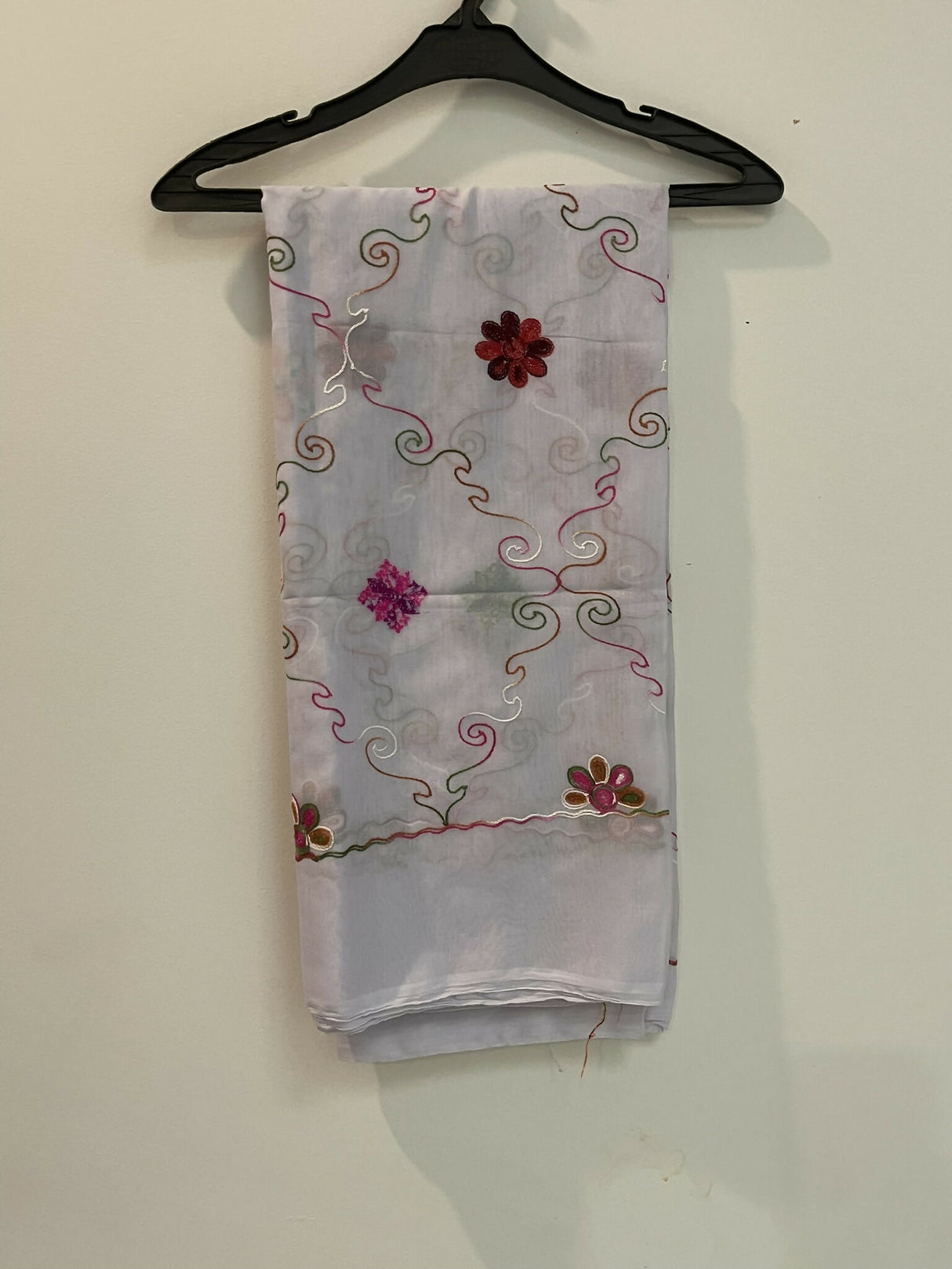 Embroidered White Duppata | Women Accessories | Duppatas & Shawls | Large | New