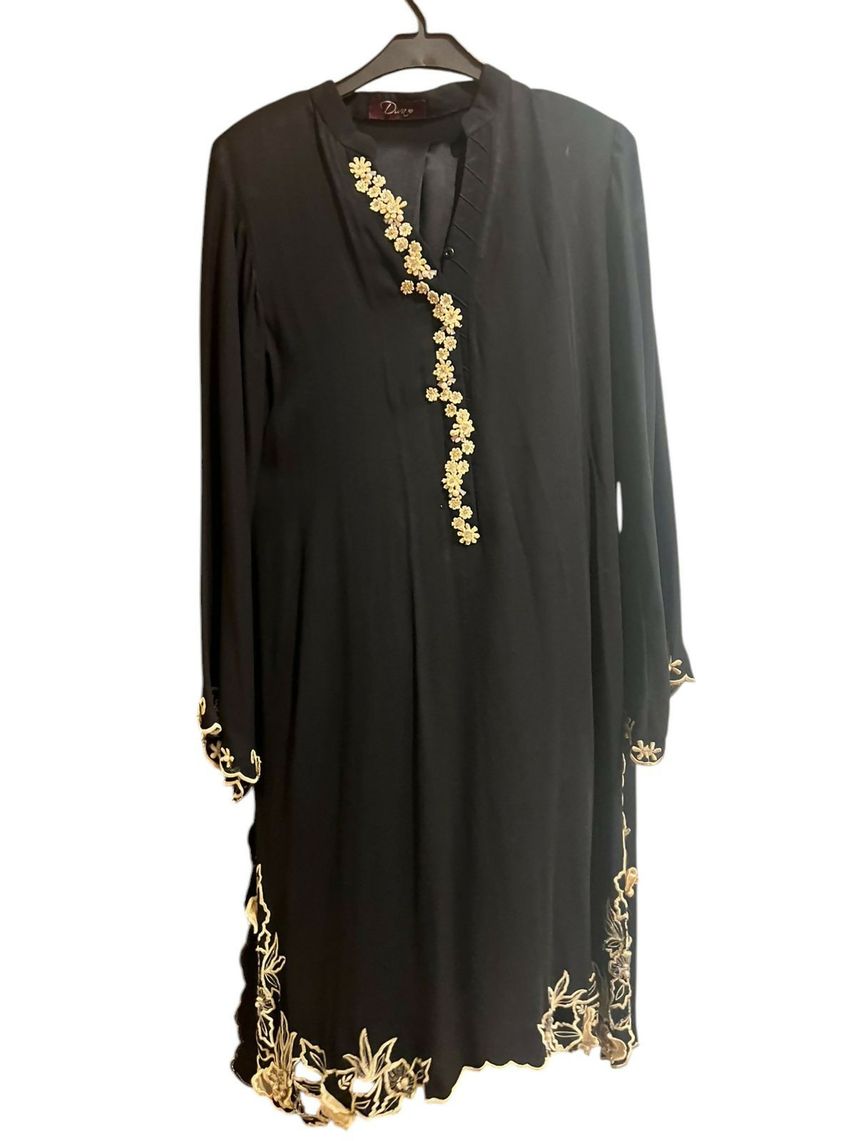 Sana Rashid Black Embroided Kurta | Small | Preloved