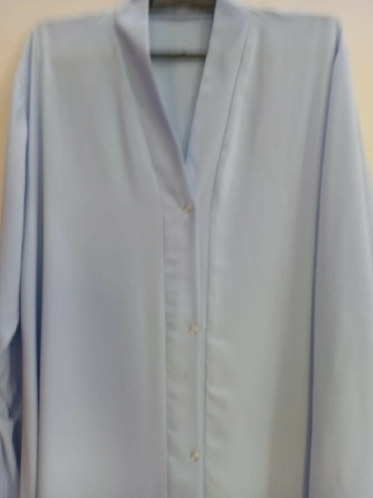 Ice Blue Front Open Abaya | Women Accessories | Large | Brand New