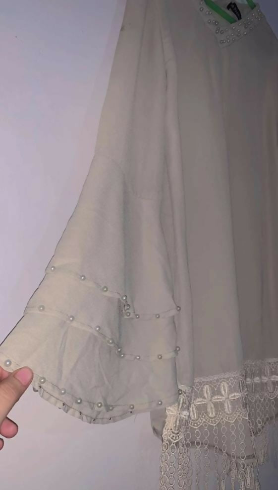 Pastel Green Western Top | Women Tops & Shirts | Medium | Preloved