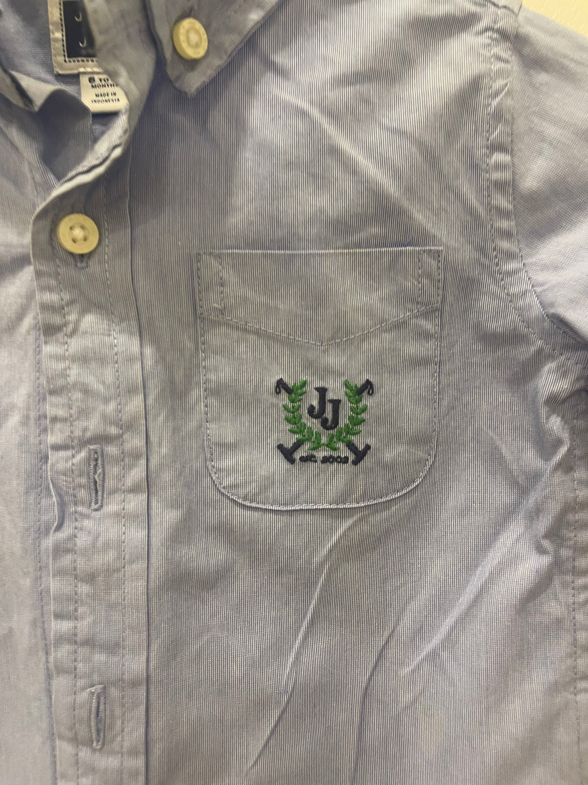 جینی اور جیک | بیبی بوائے | بلیو فارمل شرٹ | پریلوڈ