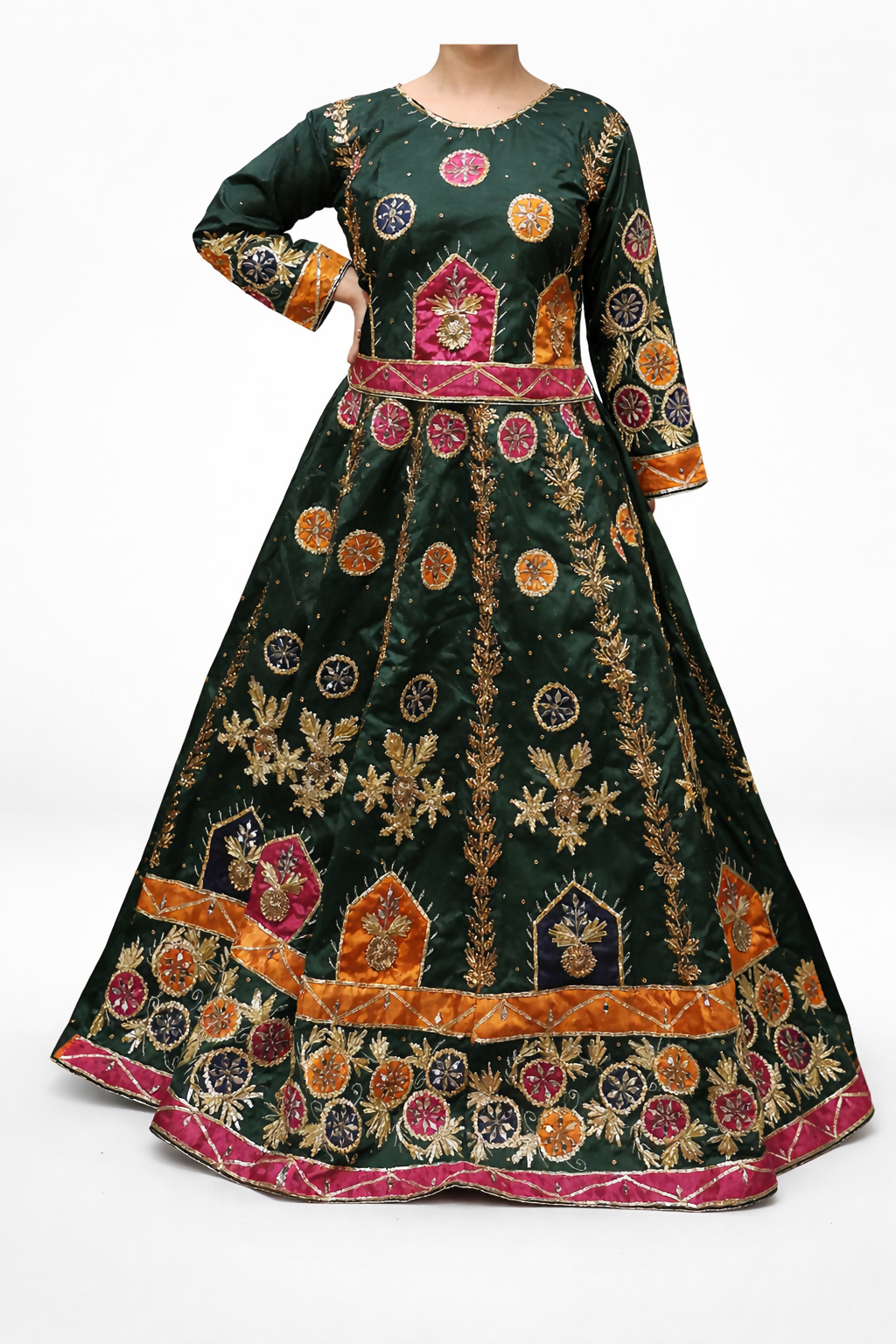 Dark Green Lehnga | Women Bridals | Medium | New