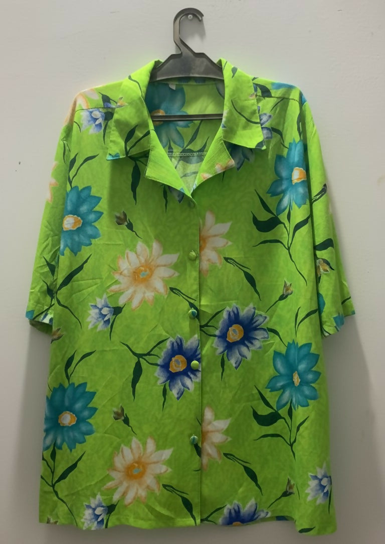 Green Western Top | Women Tops & Shirts | Large | Preloved