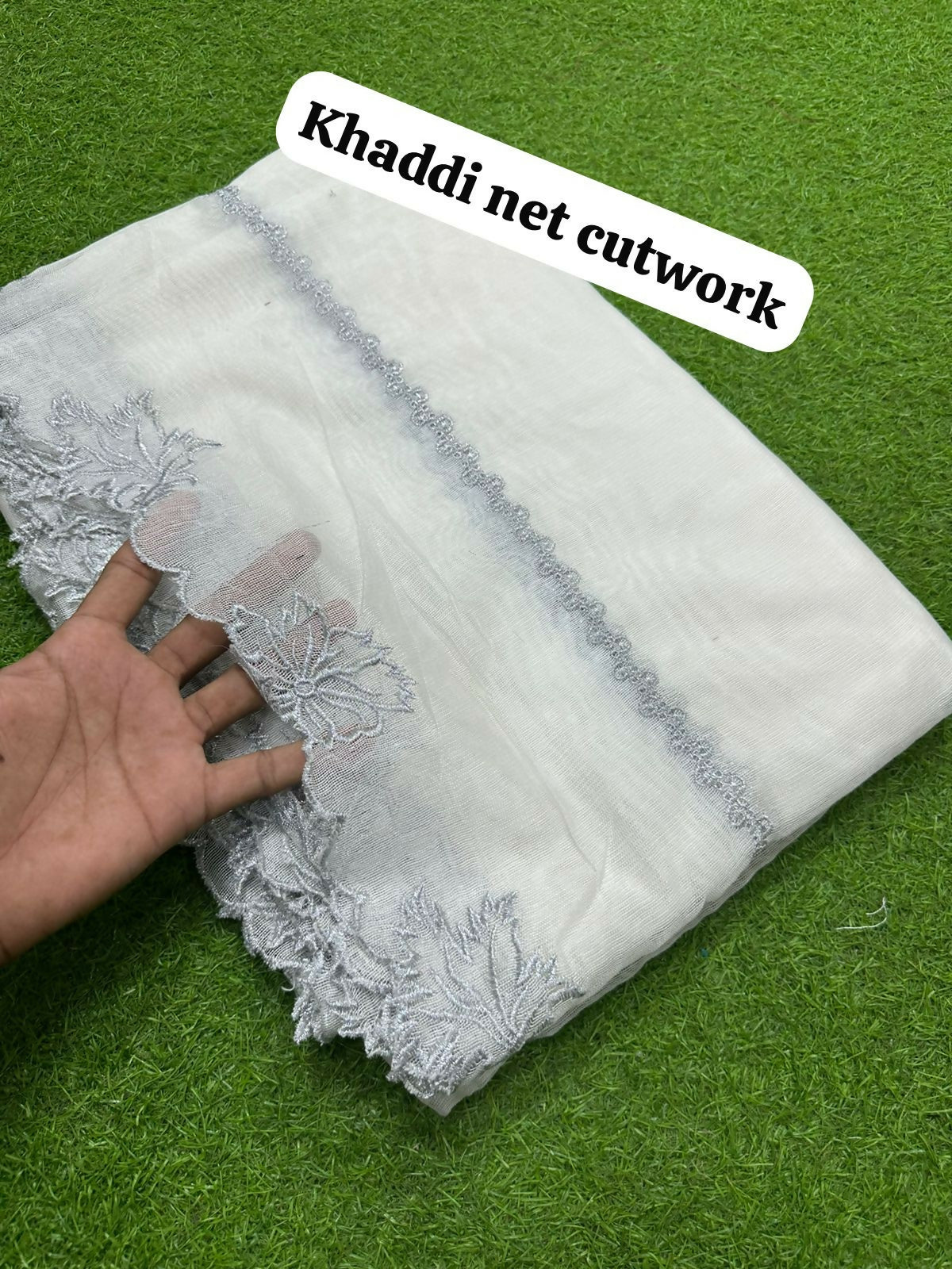 Khaadi Net Cutwork Dupattas | Women Accessories | Dupattas & Shawls | Size: 2.5 Yards | Brand New