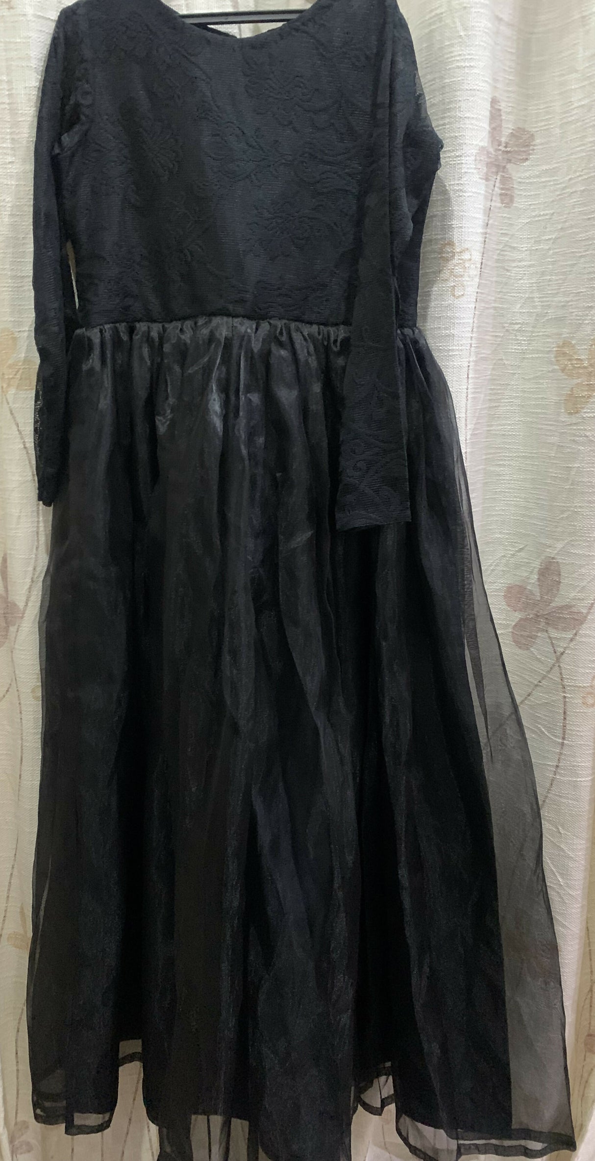 Black Organza Maxi | Women Frocks & Maxis | Medium | Preloved