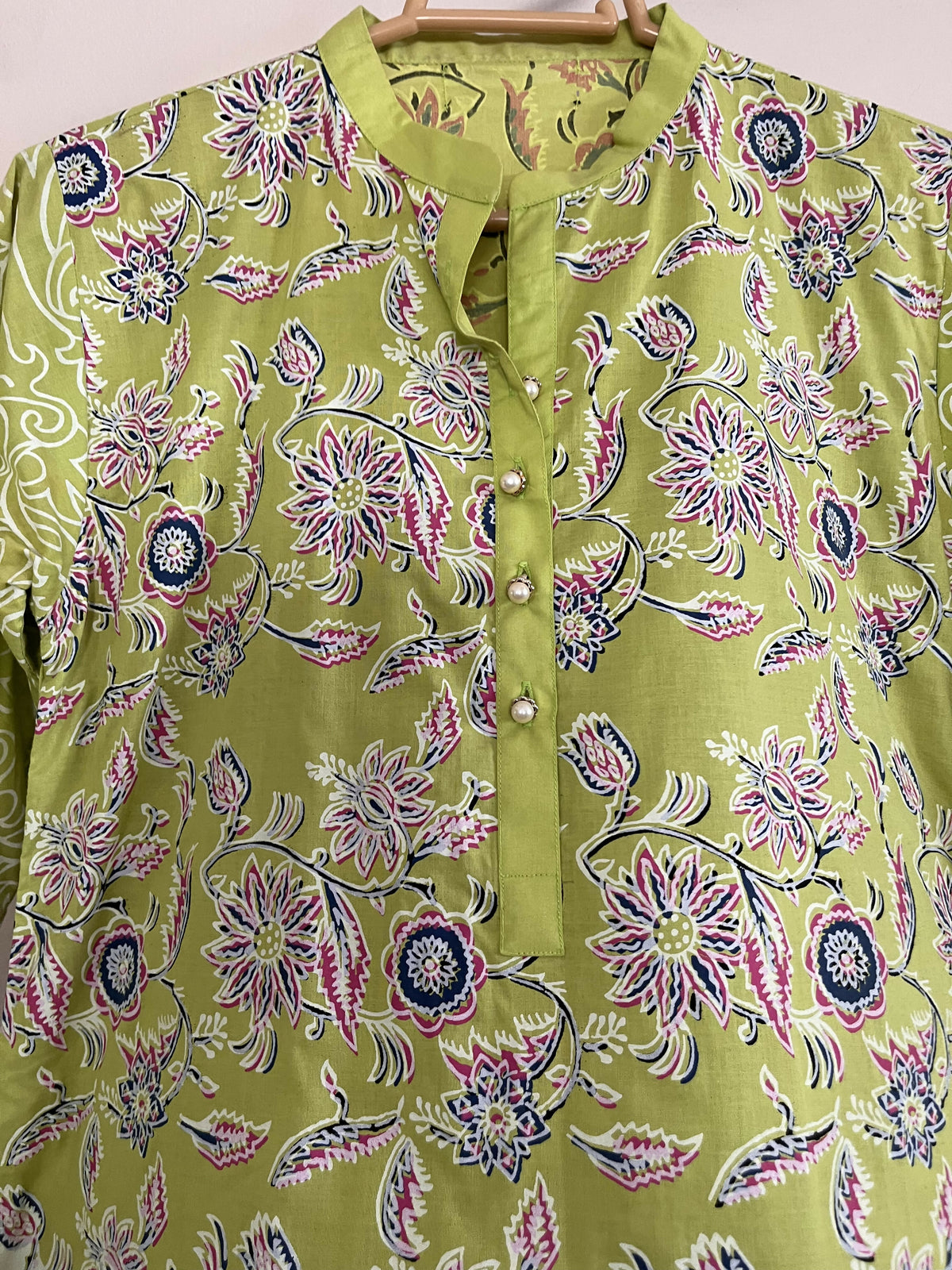 Green Block Printed Kurta | Women Locally Made Kurta | XSmall | Worn Once