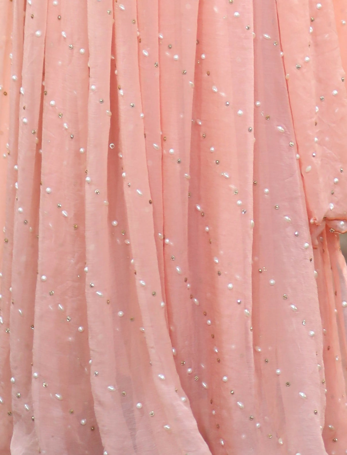 Beautiful Blossom Saree | Women Formals | Peach | Medium | Worn Once