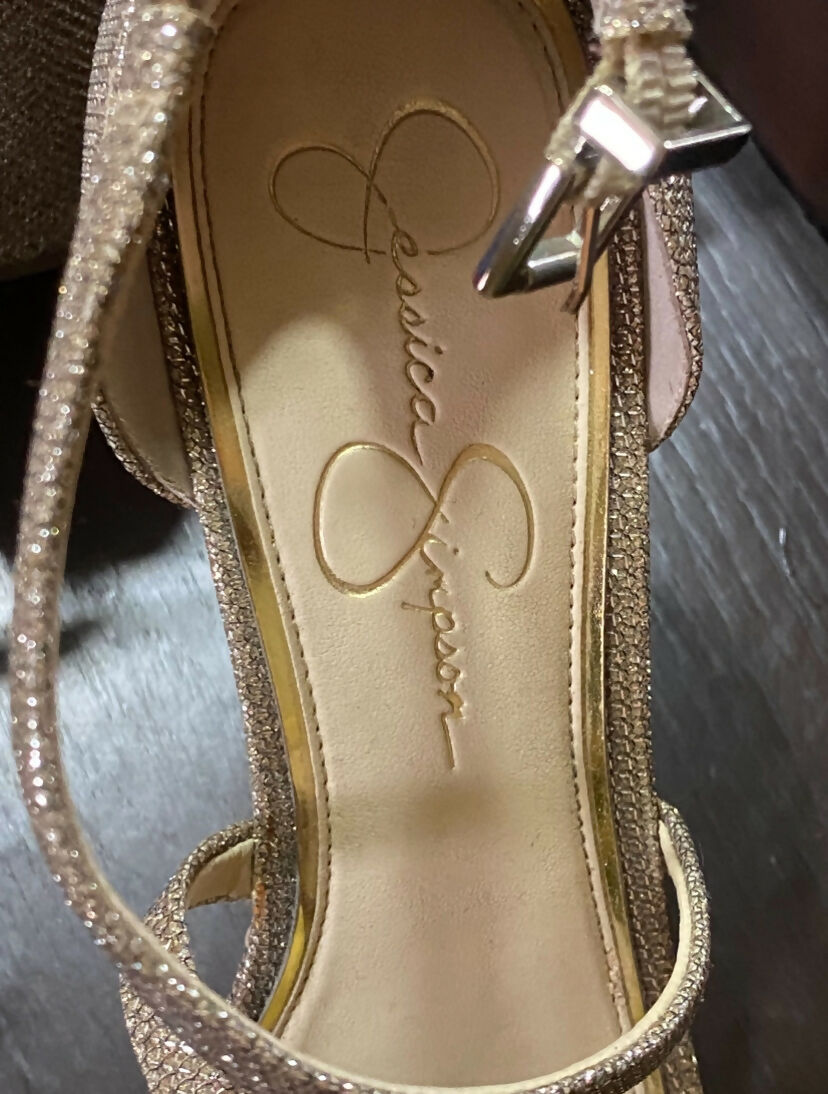 Jessica Simpson | Wedges in Gold | Women Shoes | Size:42 |Worn Once