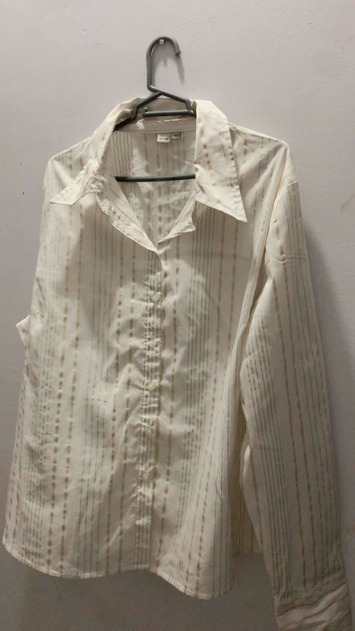 White and Golden Stylish Western Top | Women Tops & Shirts | Large | Preloved