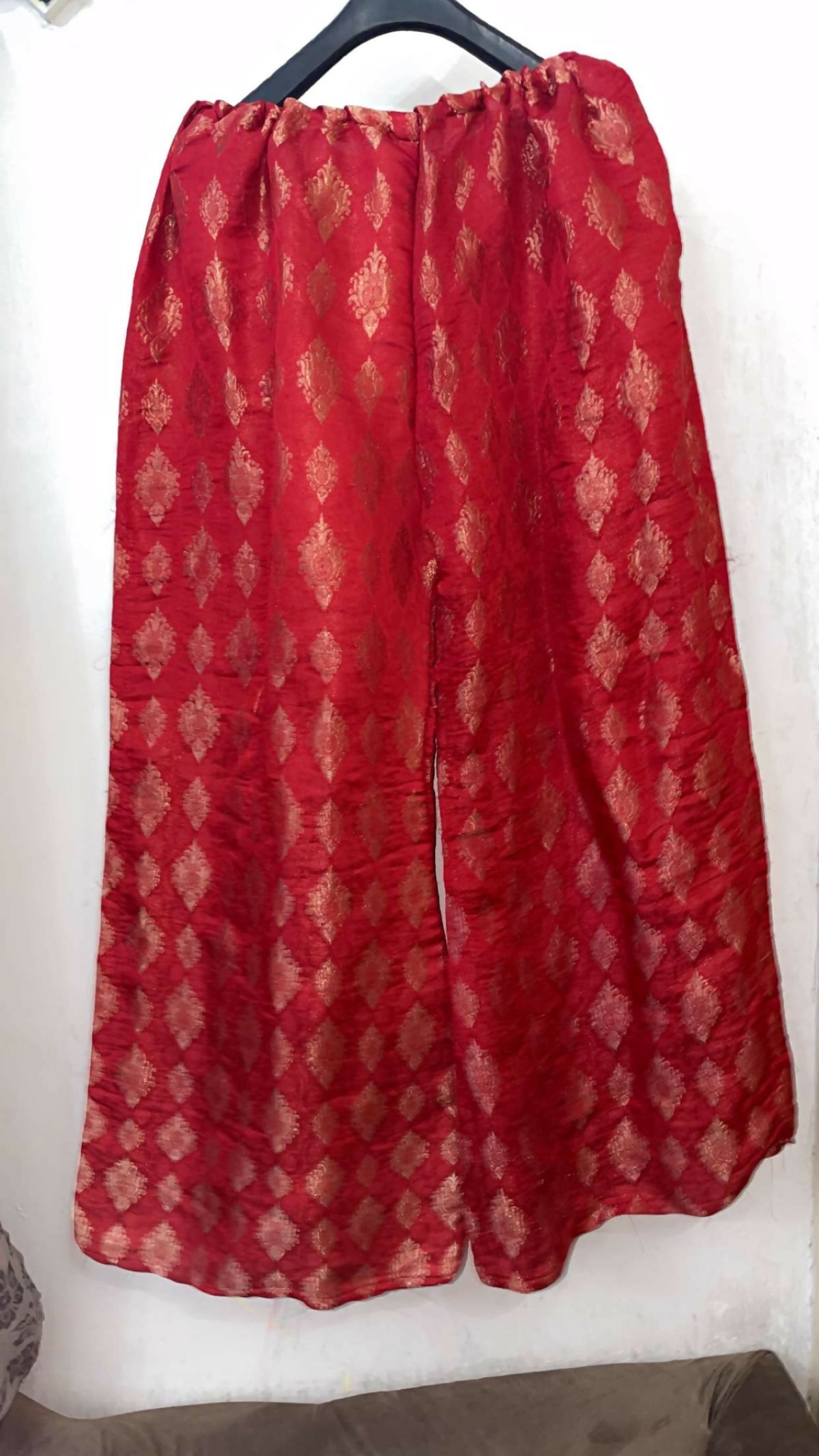 Banarsi Flapper | Women Bottoms & Pants | Red | Large | Preloved