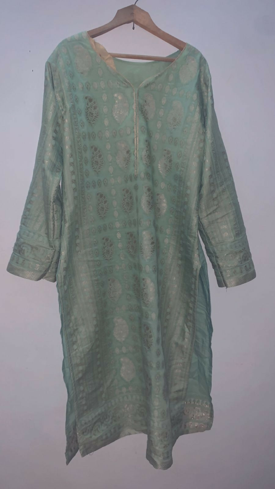 Green Shirt | Women Locally Made Kurta | Large | Preloved