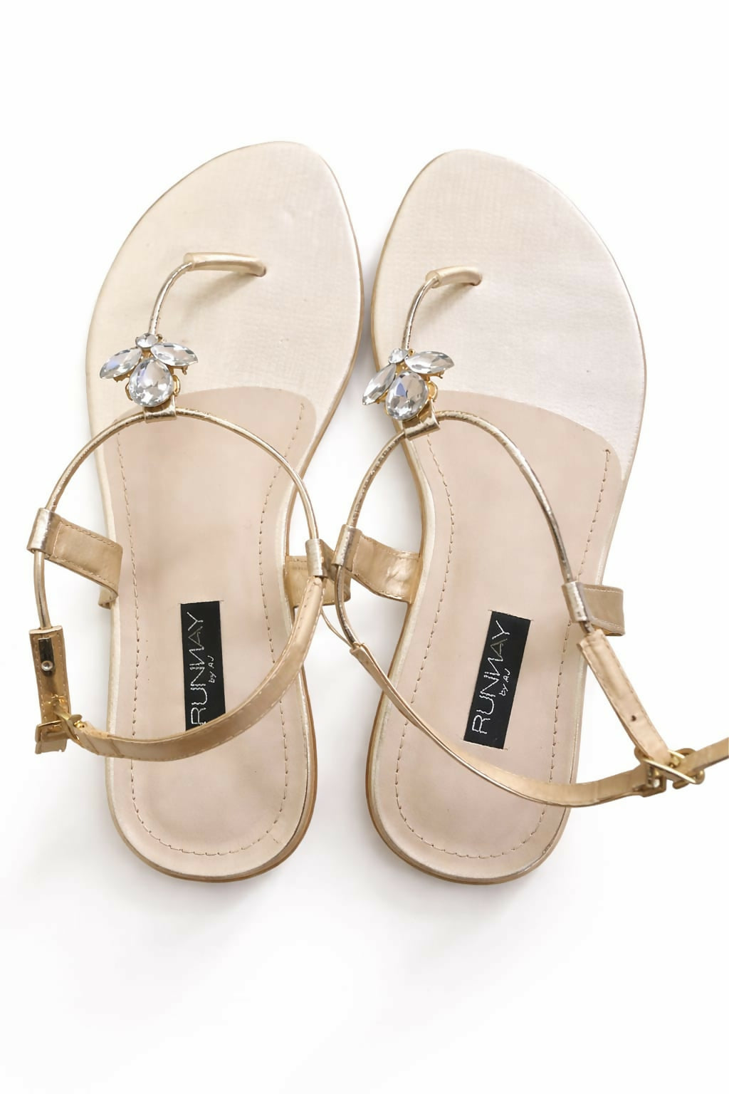 Runway by AJ | Golden Sandals | Women Shoes | Size: 37 | Preloved