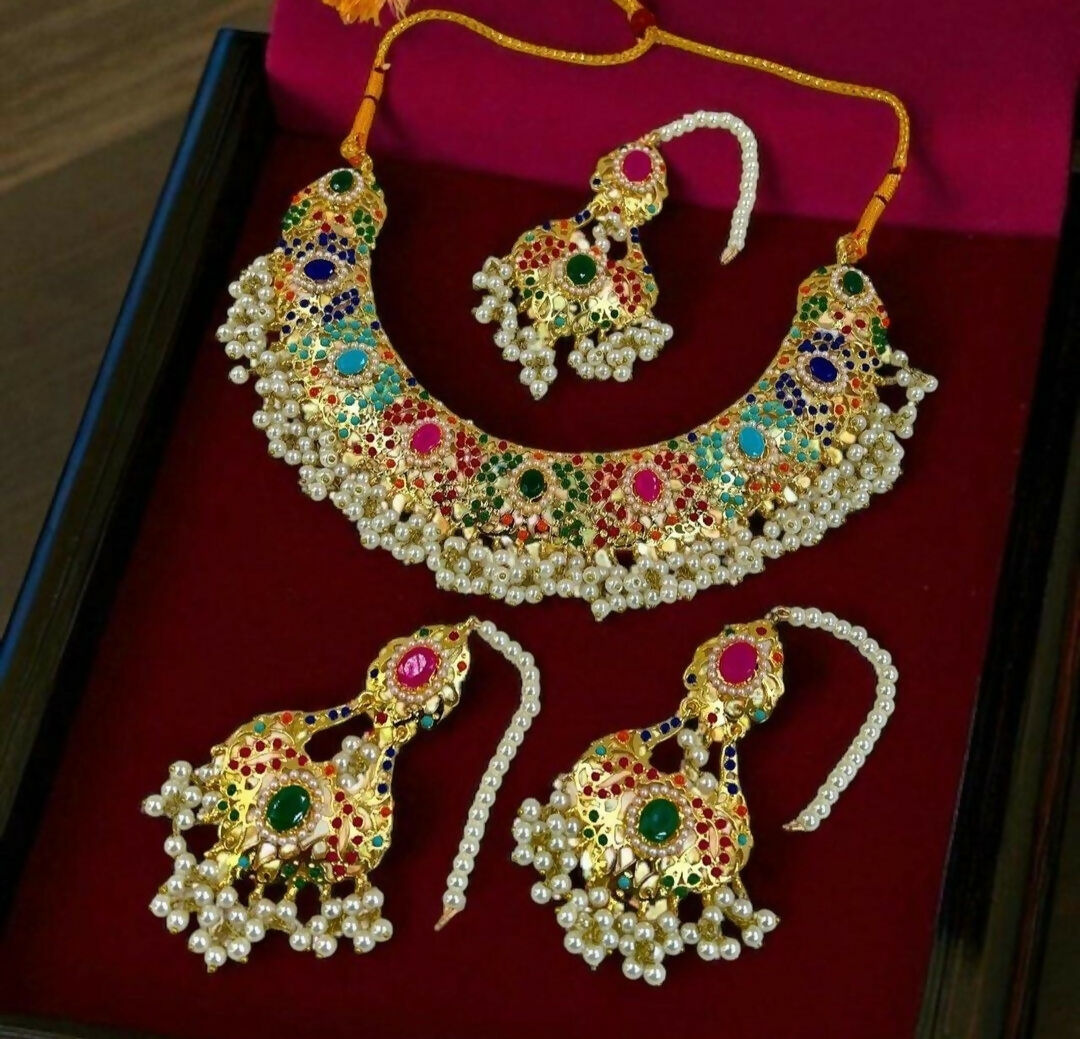 Oval Multi Necklace Set-00013 | Women Jewelry | Wedding Jewelry & Sets | Brand New