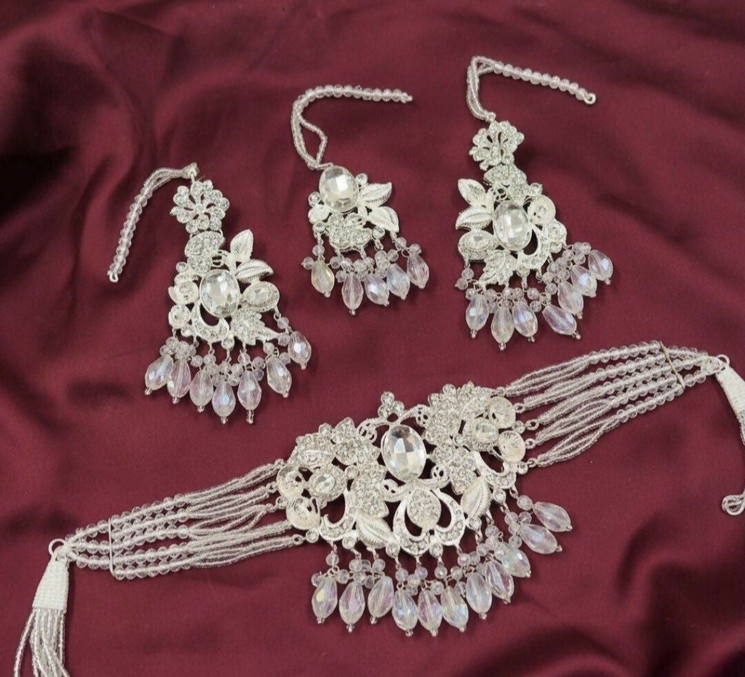 Oval/Flower Pearl Drop Choker Set-00262 | Women Jewelry | Wedding Jewelry & Sets | Brand New