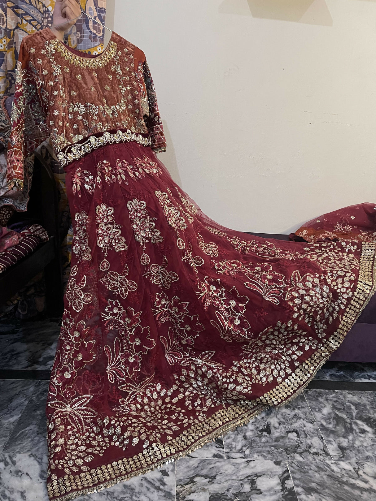 Glorious Red Bridal Maxi | Women Bridals | Medium | Worn Once
