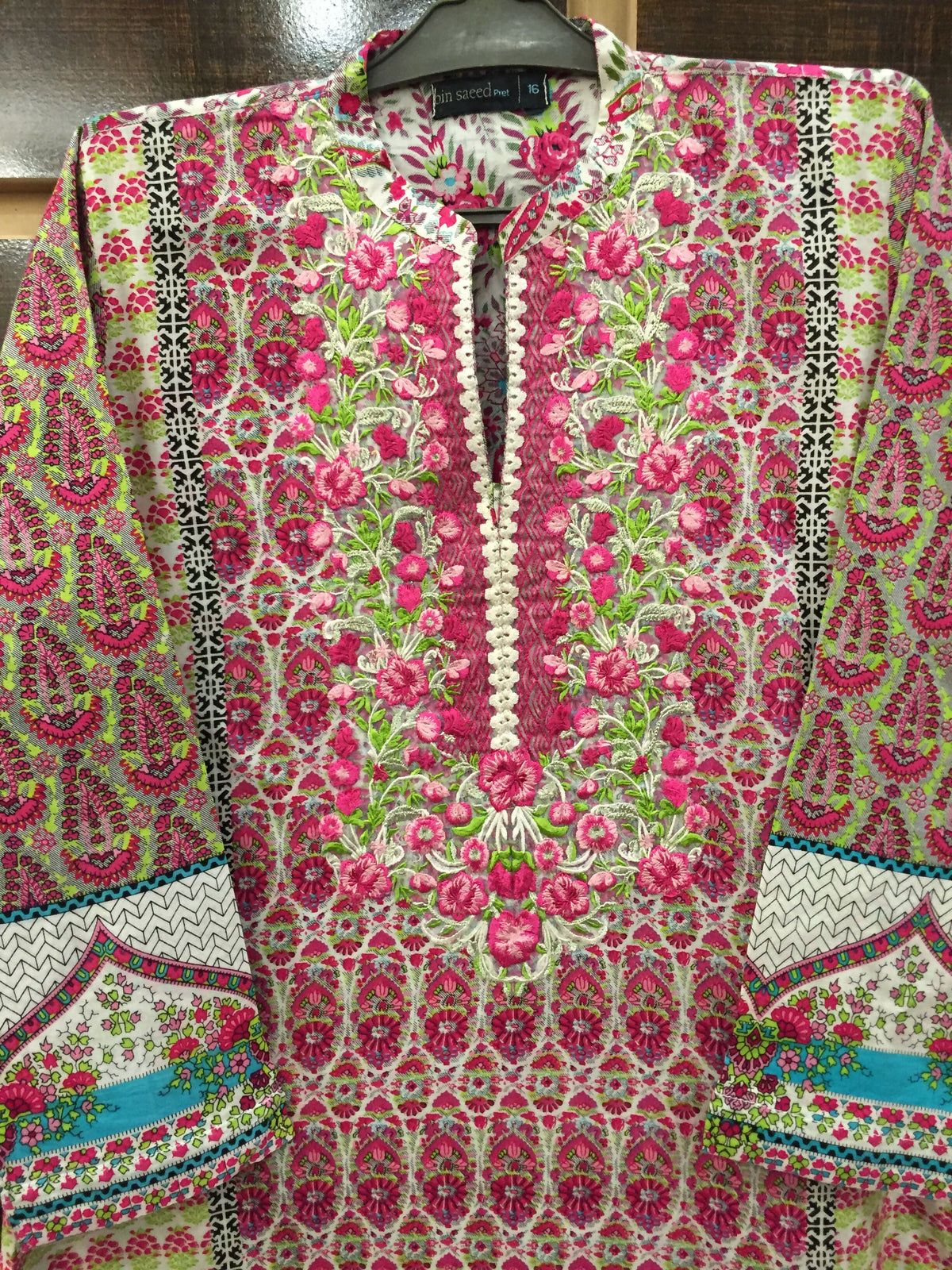 Bin Saeed | Women Branded Kurta | Large | Pink | Worn Once