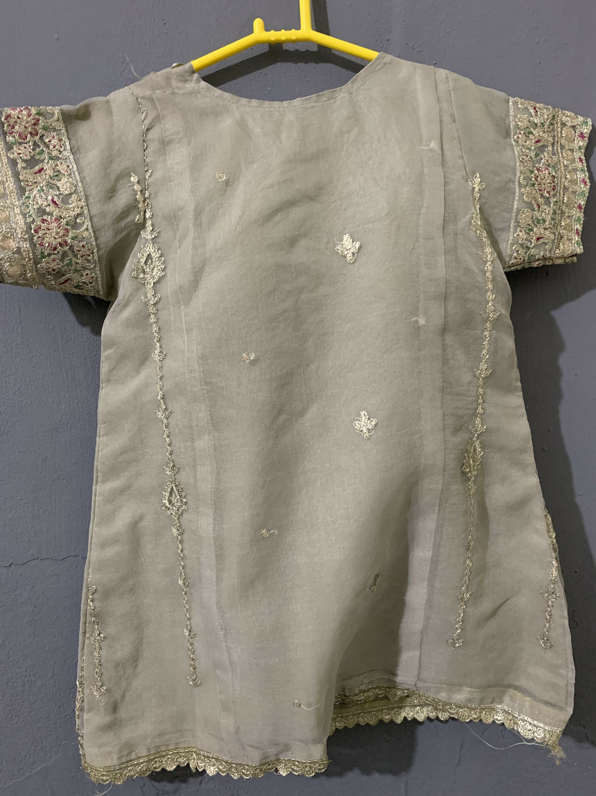 Grey Kurti | Kids | Girls Shalwar Kameez | 3 to 4 Yrs | New