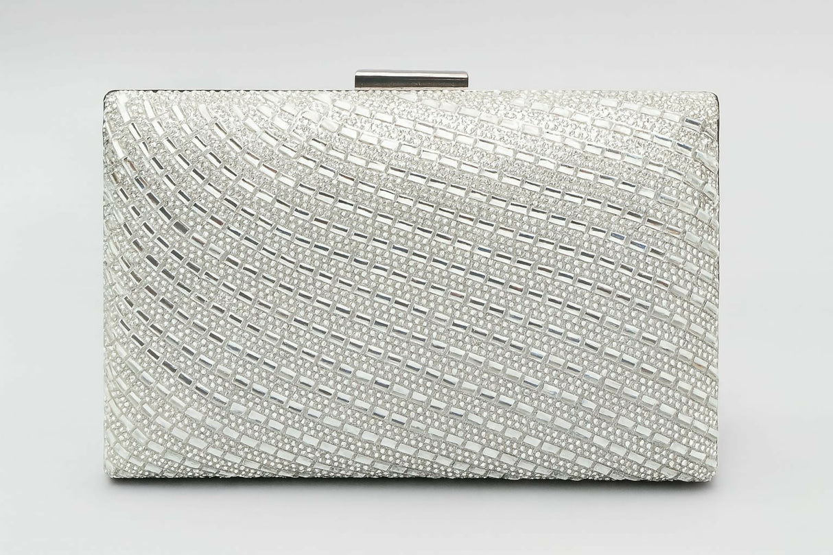 Bridal Fancy Silver Clutch | Women Bags | Size: 10x5 | New