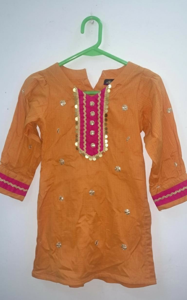 Fancy Yellow Gharara | Girls Skirts & Dresses| Size:3 to 4 years | Preloved